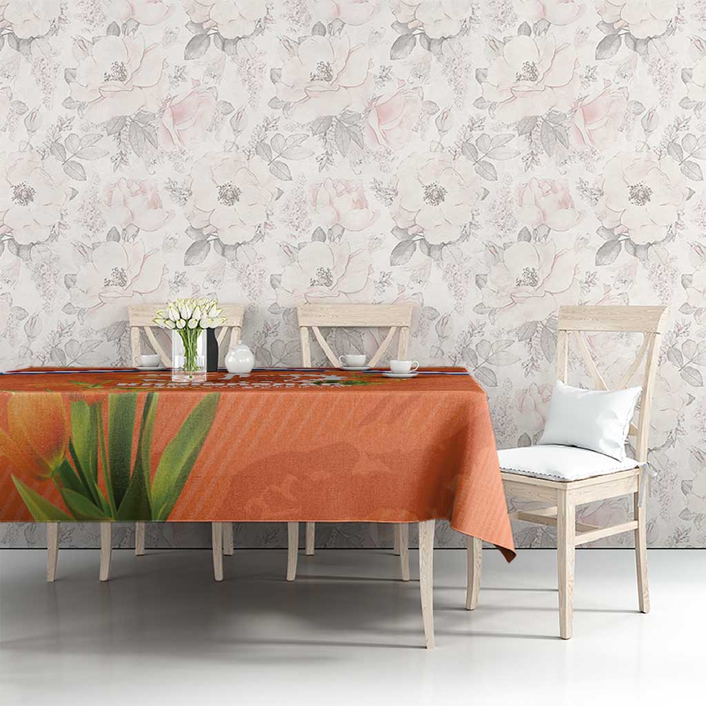 Koningsdag Netherlands King's Day Tablecloth Oranje Boven Holland Tulips