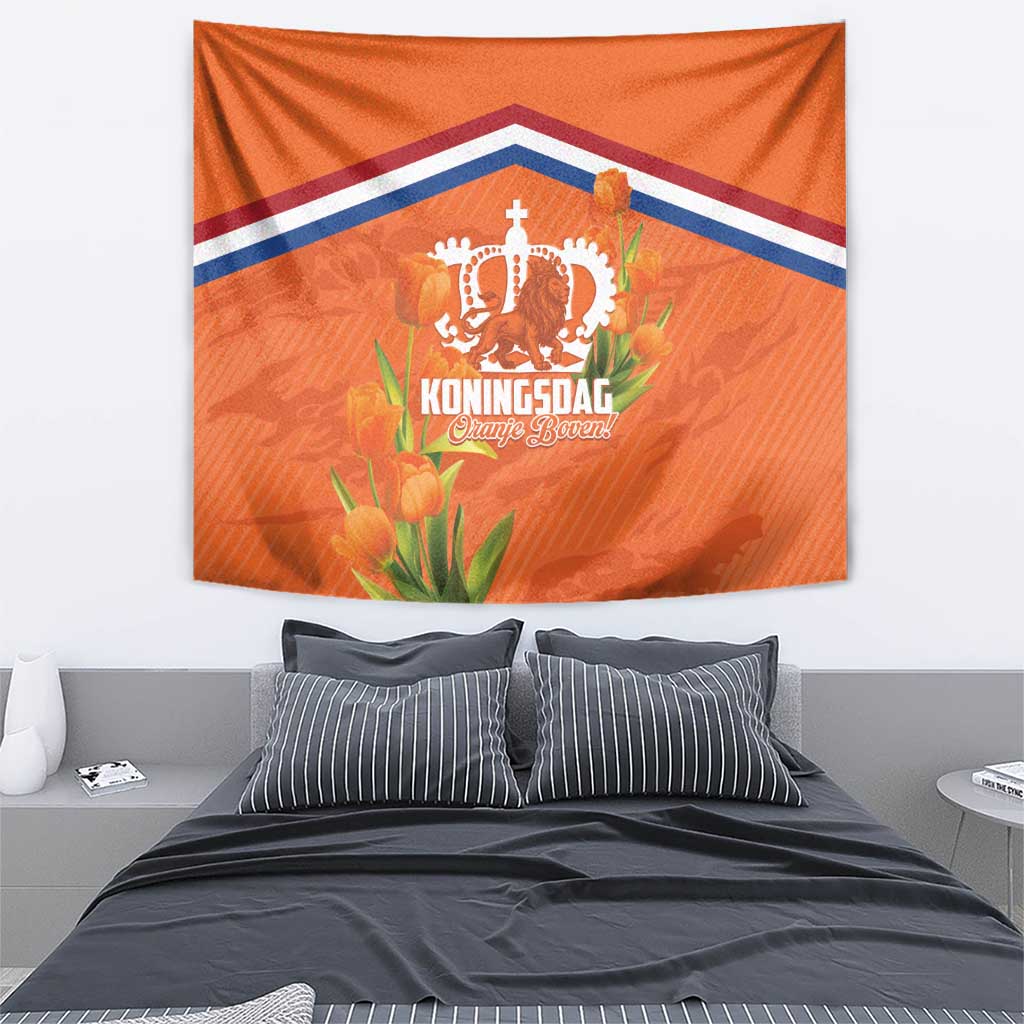 Koningsdag Netherlands King's Day Tapestry Oranje Boven Holland Tulips