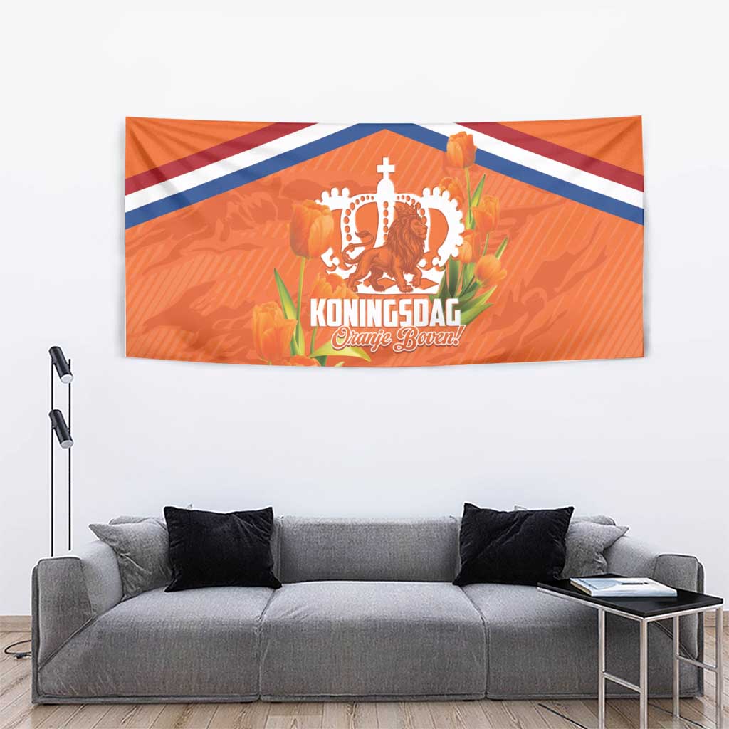 Koningsdag Netherlands King's Day Tapestry Oranje Boven Holland Tulips