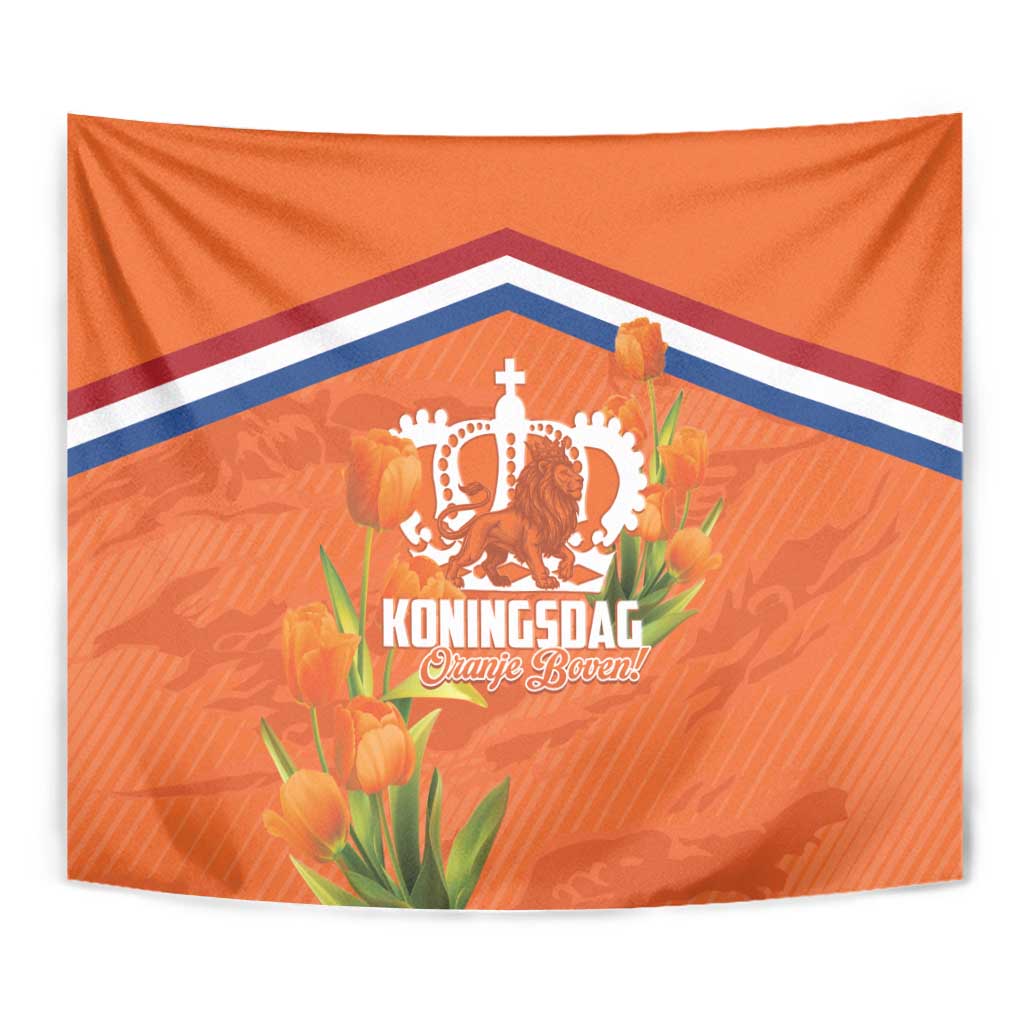 Koningsdag Netherlands King's Day Tapestry Oranje Boven Holland Tulips