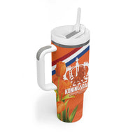 Koningsdag Netherlands King's Day Tumbler With Handle Oranje Boven Holland Tulips