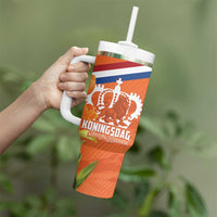 Koningsdag Netherlands King's Day Tumbler With Handle Oranje Boven Holland Tulips