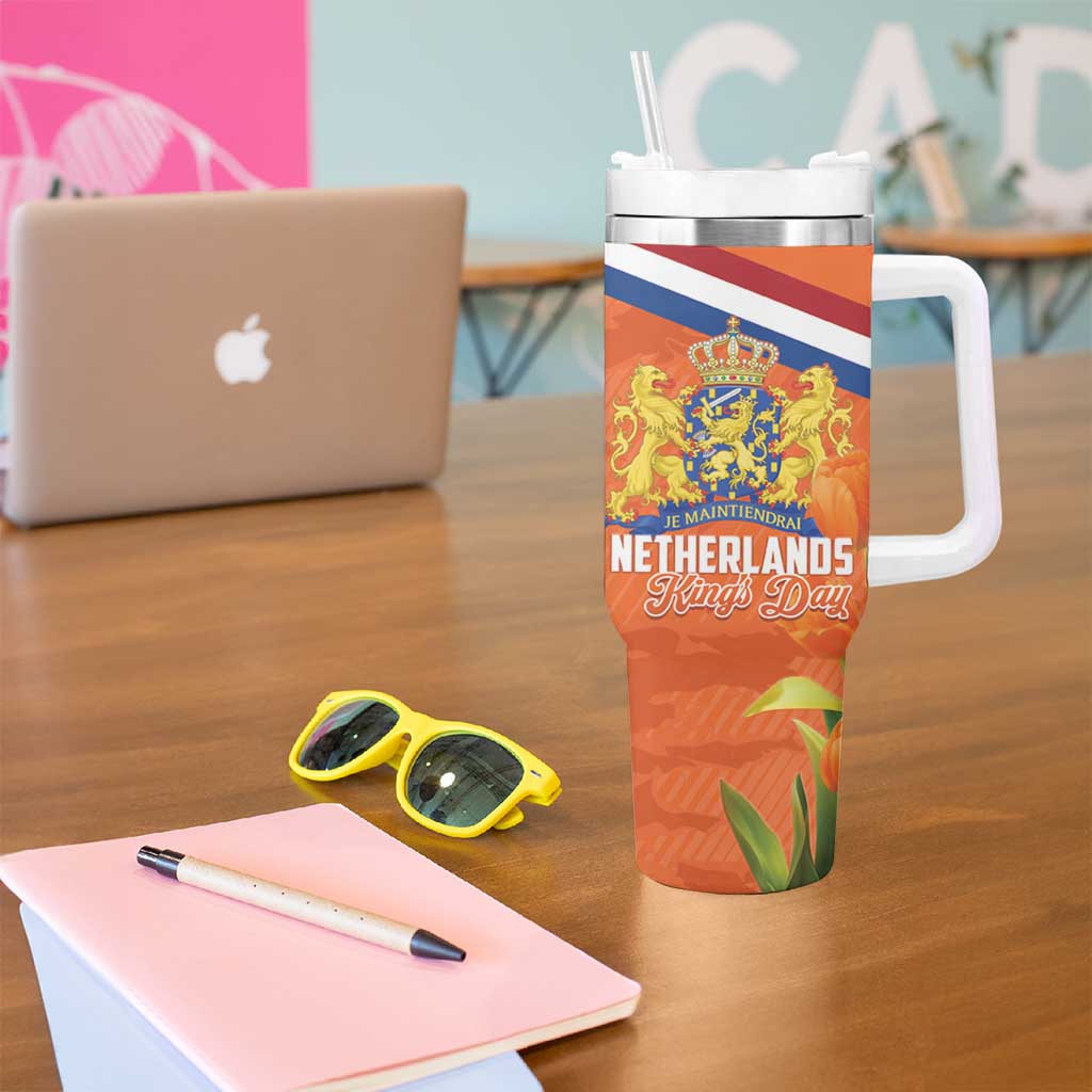 Koningsdag Netherlands King's Day Tumbler With Handle Oranje Boven Holland Tulips