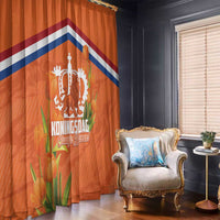 Koningsdag Netherlands King's Day Window Curtain Oranje Boven Holland Tulips