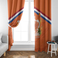 Koningsdag Netherlands King's Day Window Curtain Oranje Boven Holland Tulips