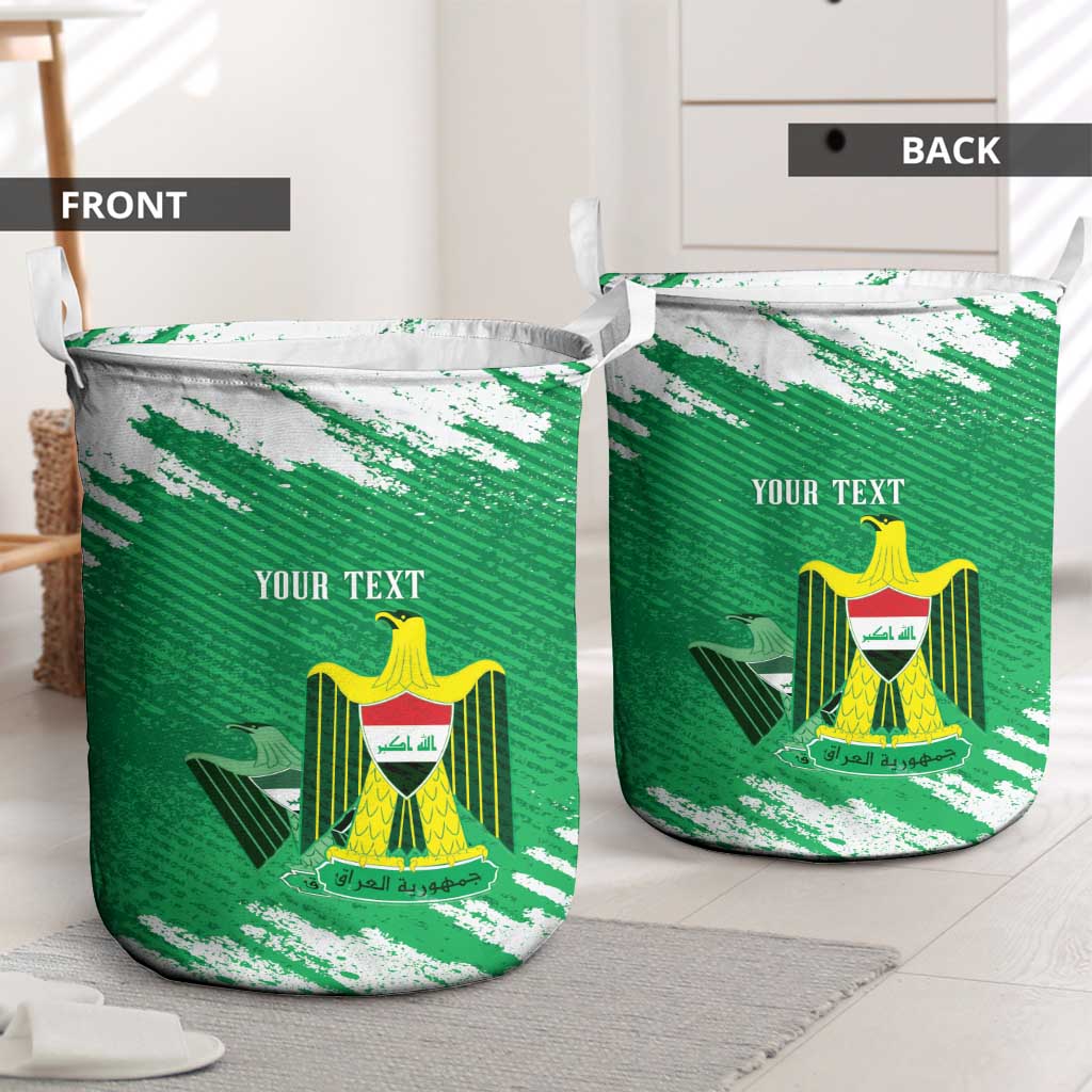 Iraq Football Custom Laundry Basket Come On Lions of Mesopotamia