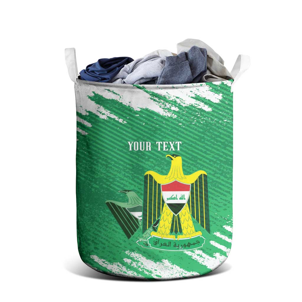 Iraq Football Custom Laundry Basket Come On Lions of Mesopotamia