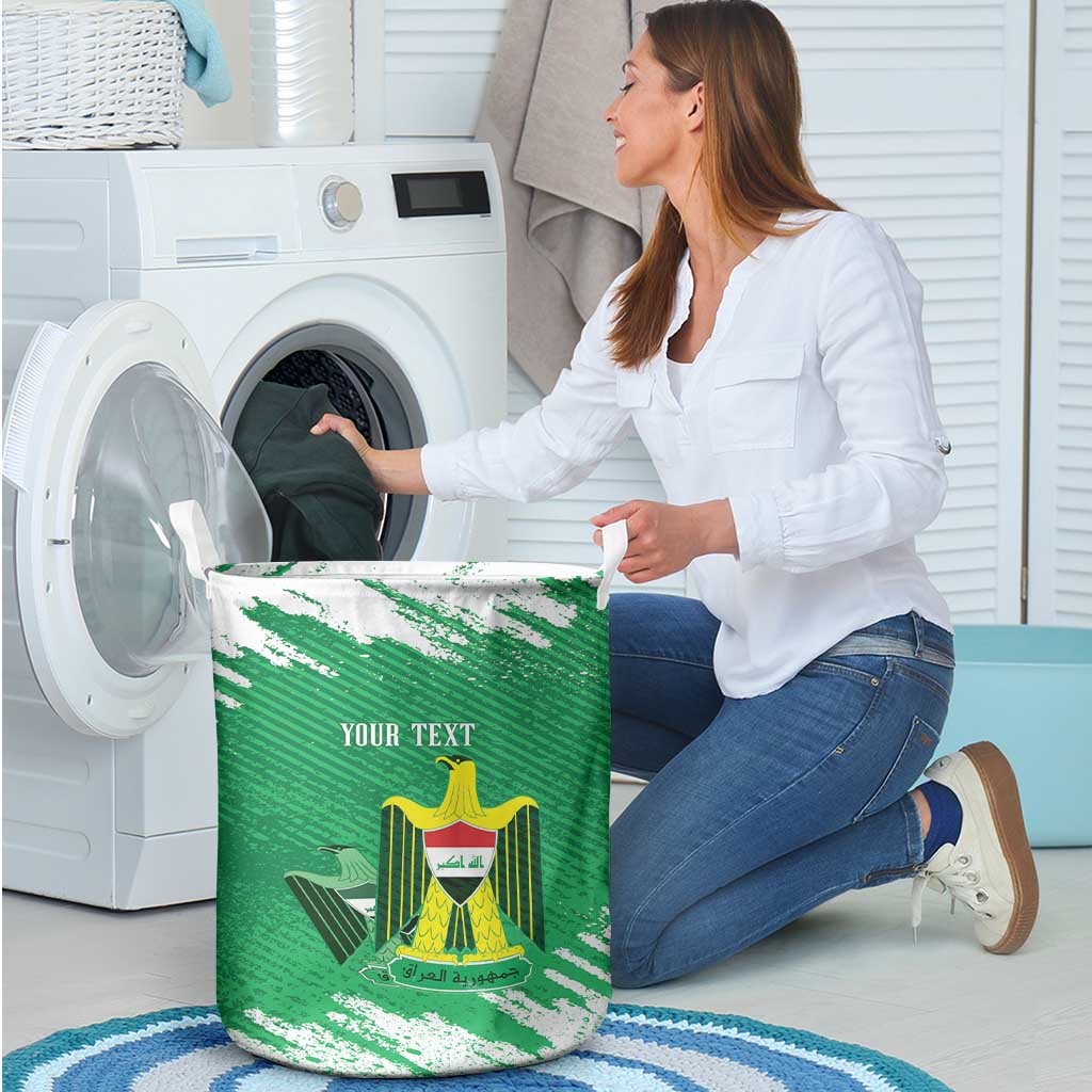 Iraq Football Custom Laundry Basket Come On Lions of Mesopotamia