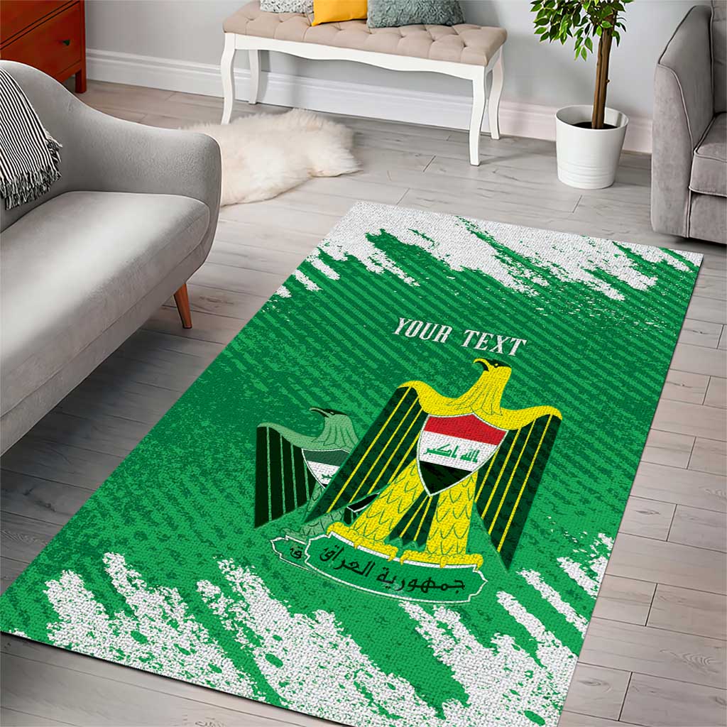 Iraq Football Custom Area Rug Come On Lions of Mesopotamia