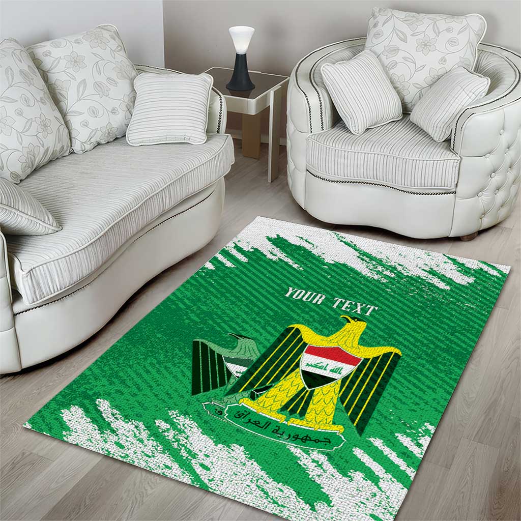 Iraq Football Custom Area Rug Come On Lions of Mesopotamia