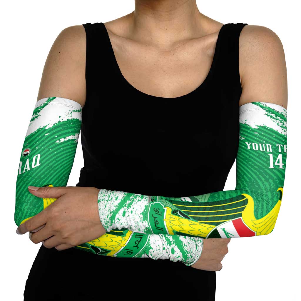Iraq Football Custom Arm Sleeves Come On Lions of Mesopotamia