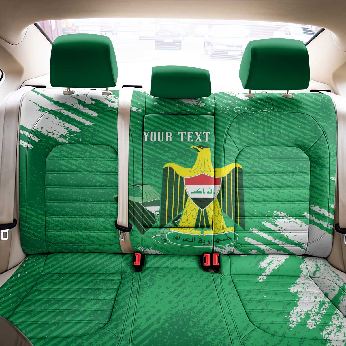 Iraq Football Custom Back Car Seat Cover Come On Lions of Mesopotamia