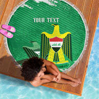 Iraq Football Custom Beach Blanket Come On Lions of Mesopotamia