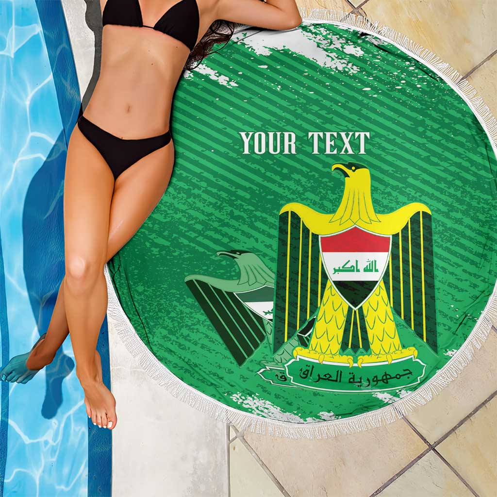 Iraq Football Custom Beach Blanket Come On Lions of Mesopotamia