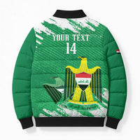 Iraq Football Custom Bomber Puffer Jacket Come On Lions of Mesopotamia