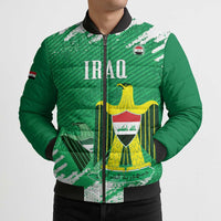 Iraq Football Custom Bomber Puffer Jacket Come On Lions of Mesopotamia
