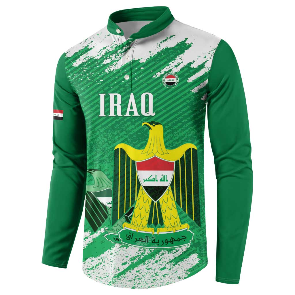 Iraq Football Custom Button Sweatshirt Come On Lions of Mesopotamia