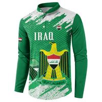 Iraq Football Custom Button Sweatshirt Come On Lions of Mesopotamia