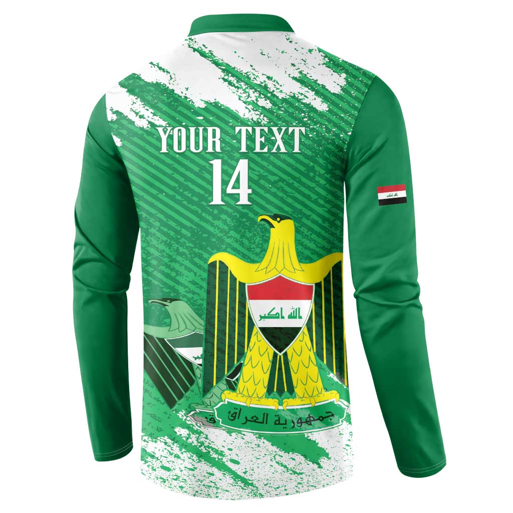 Iraq Football Custom Button Sweatshirt Come On Lions of Mesopotamia