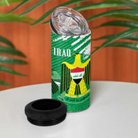 Iraq Football Custom 4 in 1 Can Cooler Tumbler Come On Lions of Mesopotamia