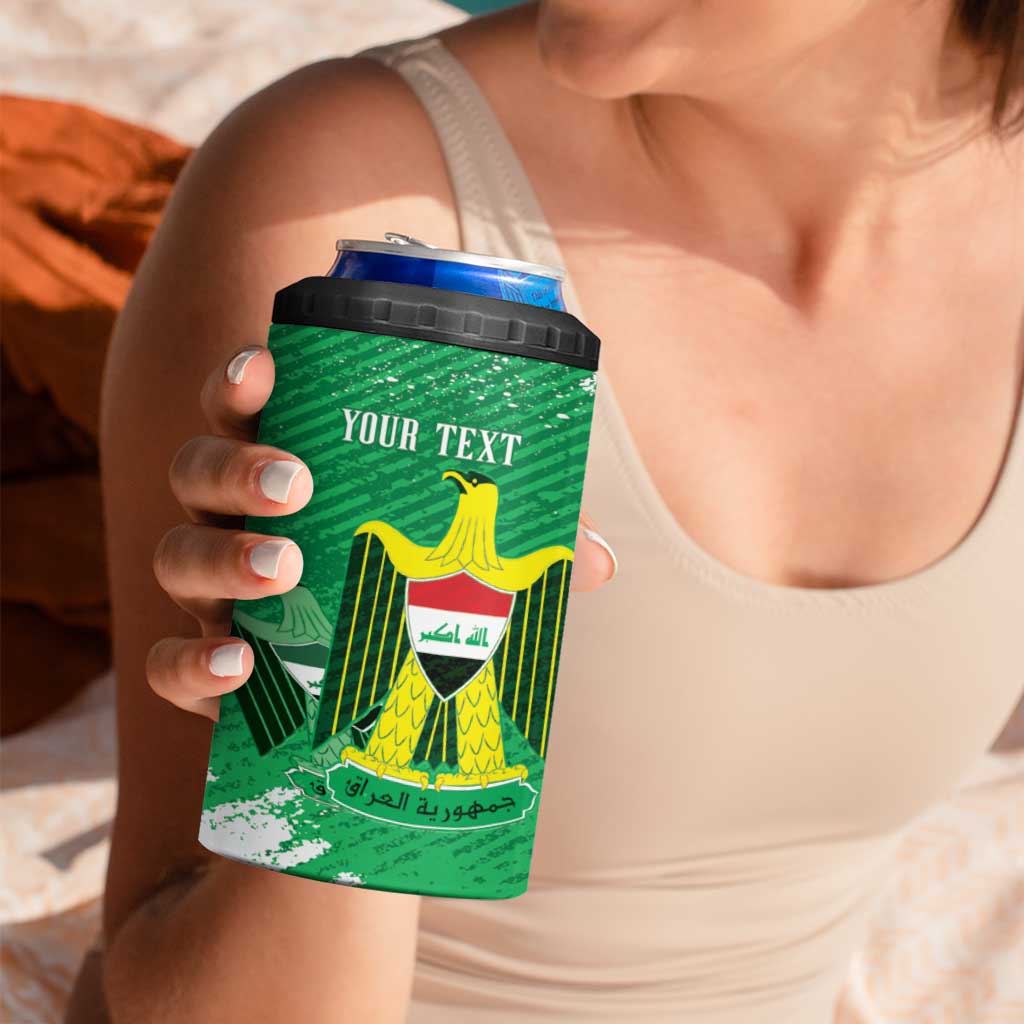 Iraq Football Custom 4 in 1 Can Cooler Tumbler Come On Lions of Mesopotamia