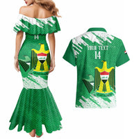 Iraq Football Custom Couples Matching Mermaid Dress and Hawaiian Shirt Come On Lions of Mesopotamia