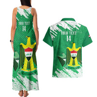 Iraq Football Custom Couples Matching Tank Maxi Dress and Hawaiian Shirt Come On Lions of Mesopotamia