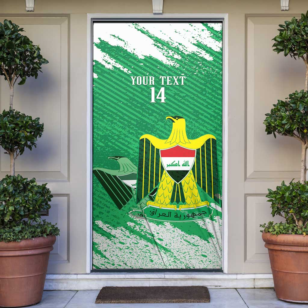 Iraq Football Custom Door Cover Come On Lions of Mesopotamia
