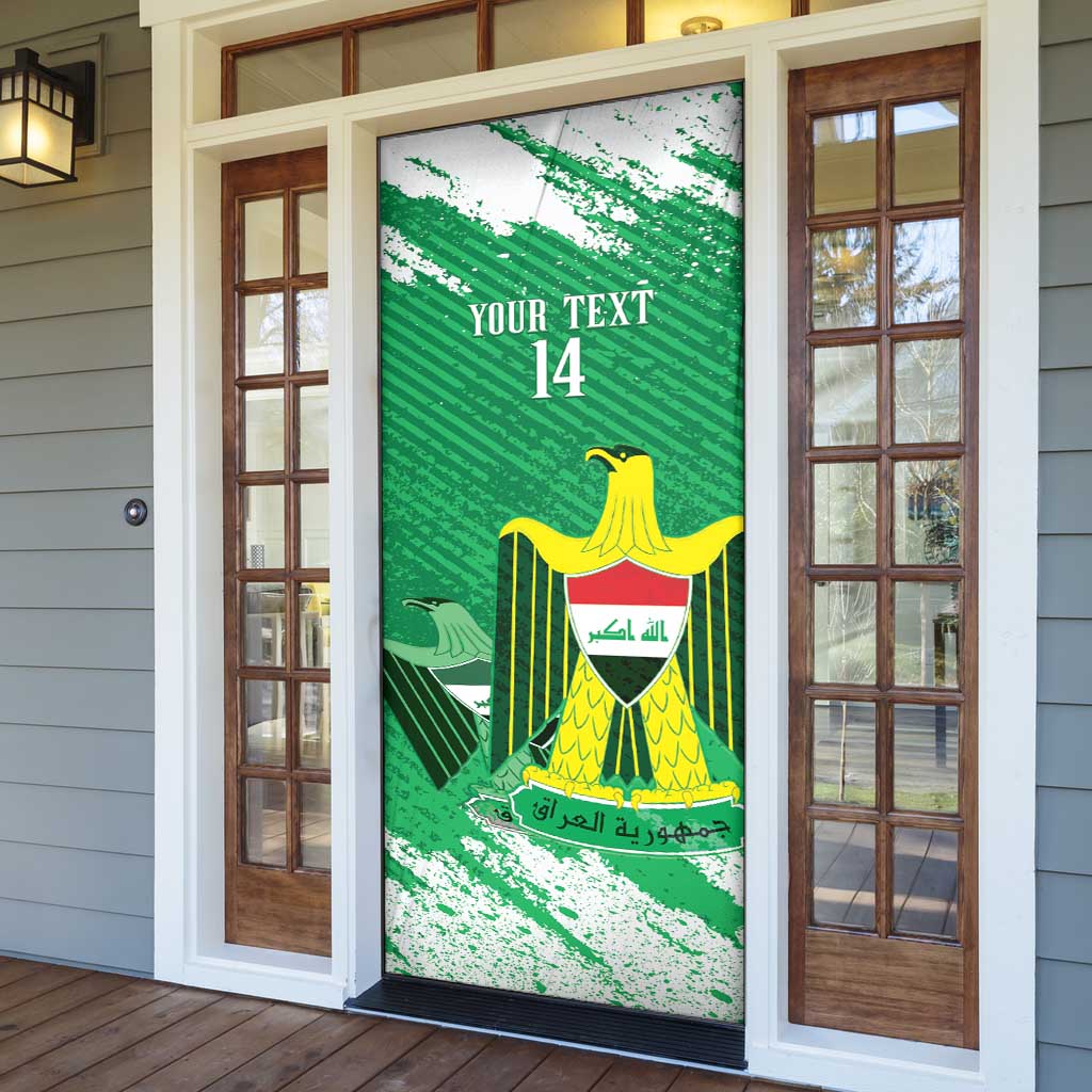 Iraq Football Custom Door Cover Come On Lions of Mesopotamia