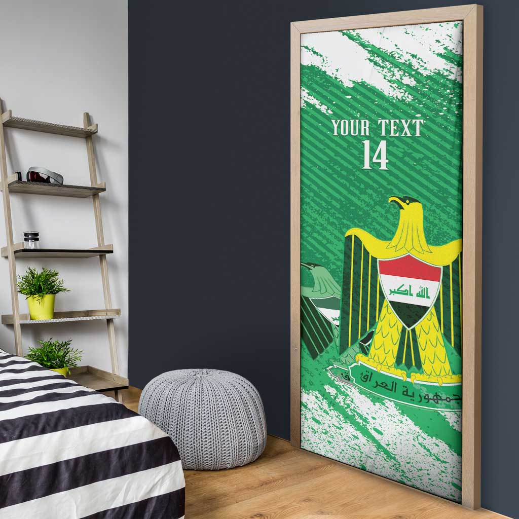 Iraq Football Custom Door Cover Come On Lions of Mesopotamia