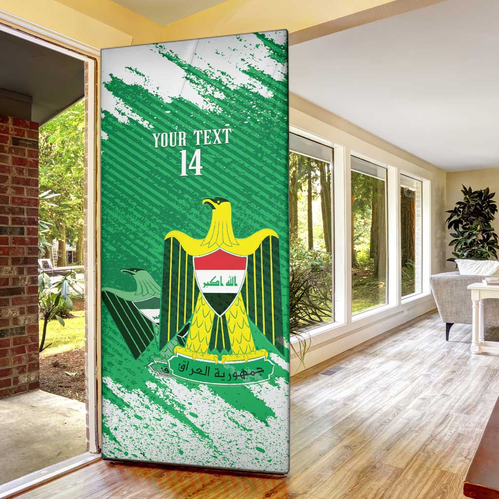 Iraq Football Custom Door Cover Come On Lions of Mesopotamia