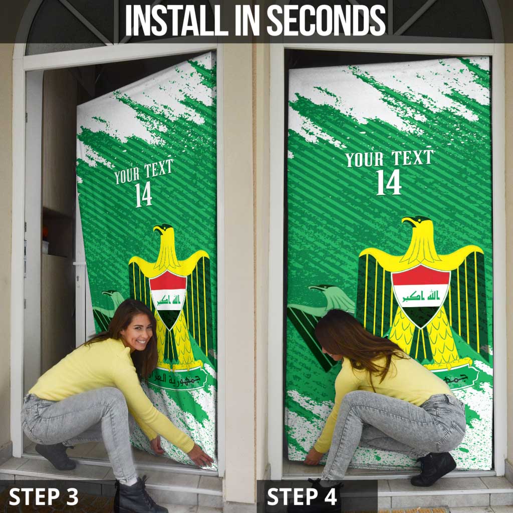 Iraq Football Custom Door Cover Come On Lions of Mesopotamia