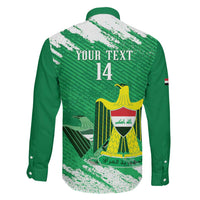 Iraq Football Custom Family Matching Off Shoulder Maxi Dress and Hawaiian Shirt Come On Lions of Mesopotamia