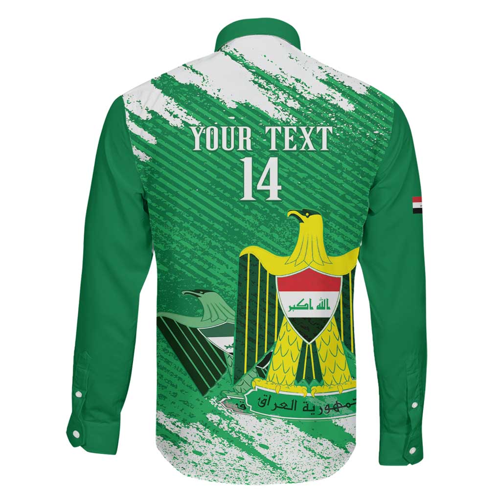Iraq Football Custom Family Matching Short Sleeve Bodycon Dress and Hawaiian Shirt Come On Lions of Mesopotamia