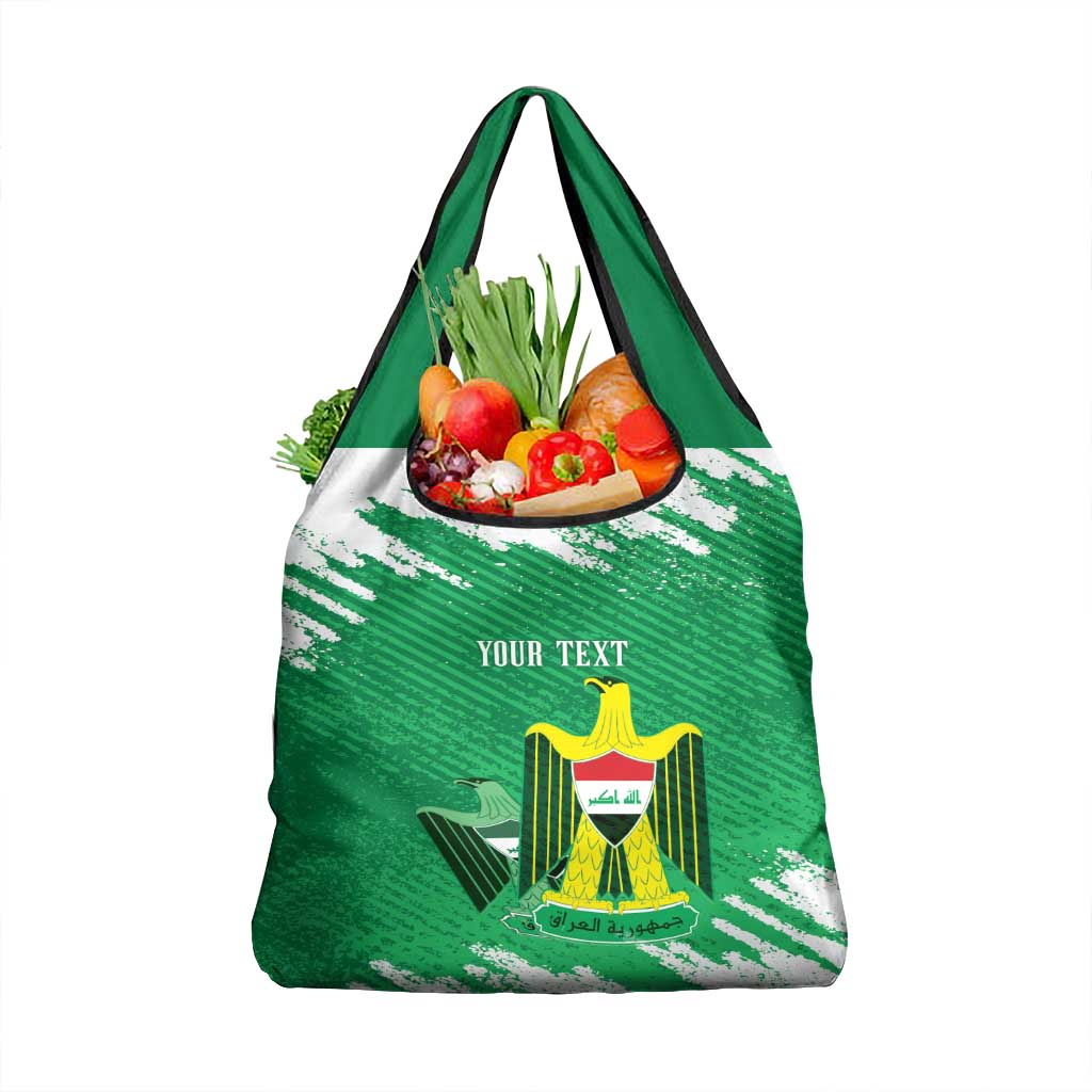 Iraq Football Custom Grocery Bag Come On Lions of Mesopotamia