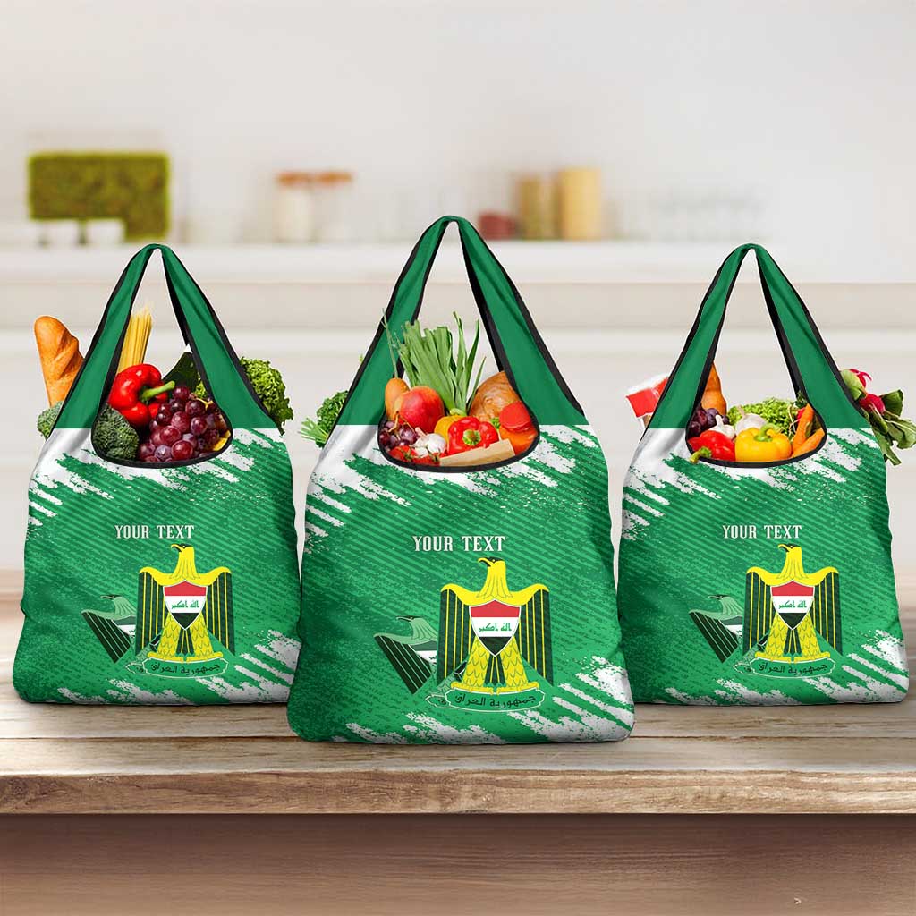 Iraq Football Custom Grocery Bag Come On Lions of Mesopotamia