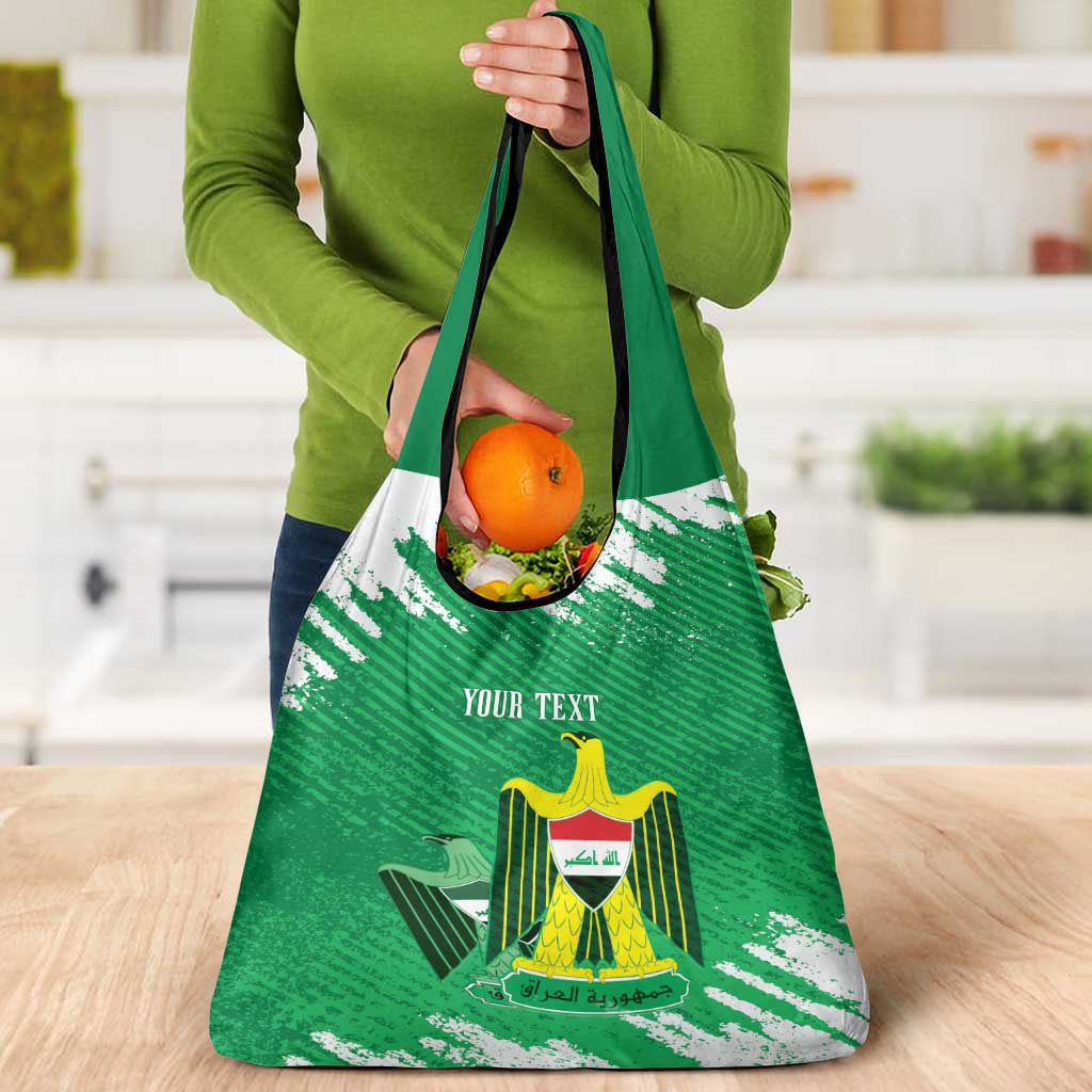 Iraq Football Custom Grocery Bag Come On Lions of Mesopotamia
