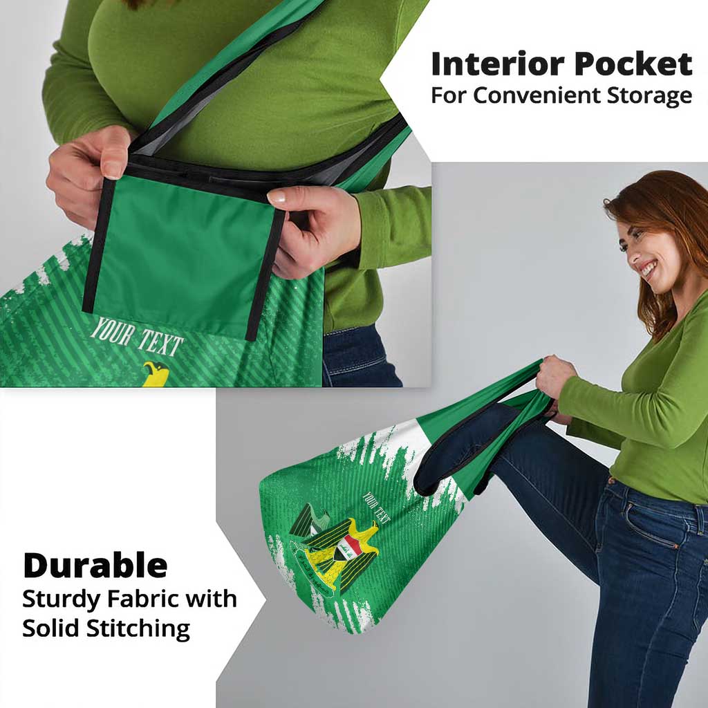 Iraq Football Custom Grocery Bag Come On Lions of Mesopotamia