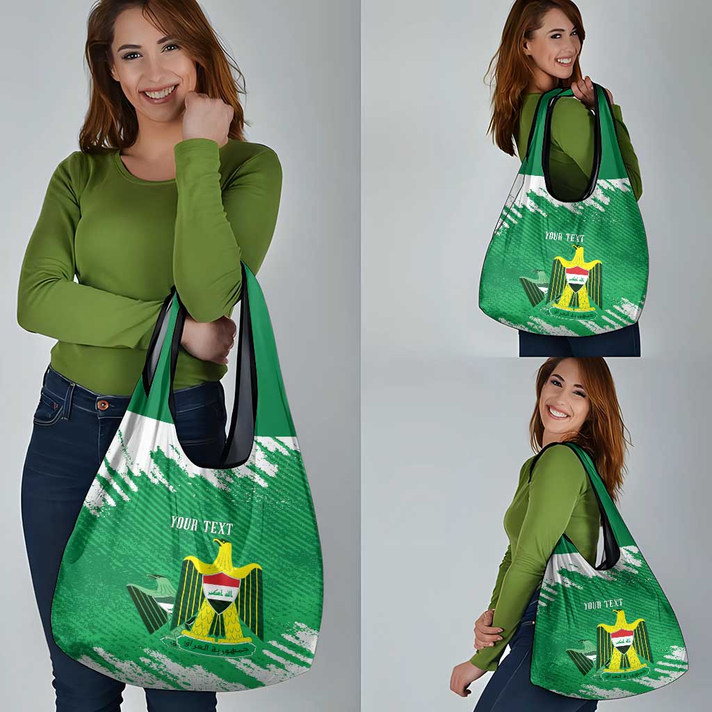 Iraq Football Custom Grocery Bag Come On Lions of Mesopotamia