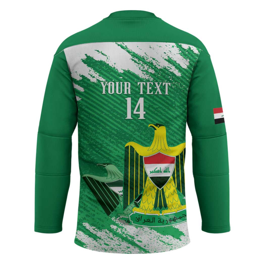 Iraq Football Custom Hockey Jersey Come On Lions of Mesopotamia