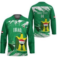Iraq Football Custom Hockey Jersey Come On Lions of Mesopotamia