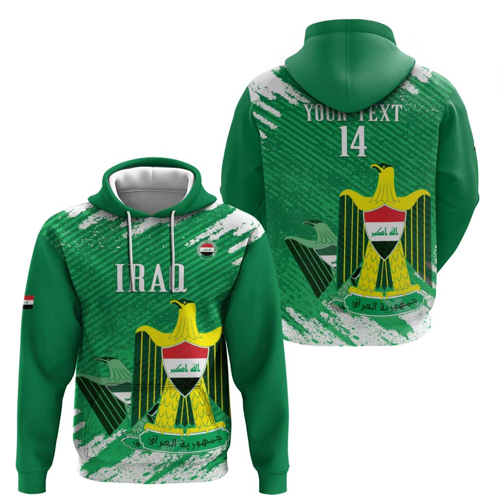 Iraq Football Custom Hoodie Come On Lions of Mesopotamia