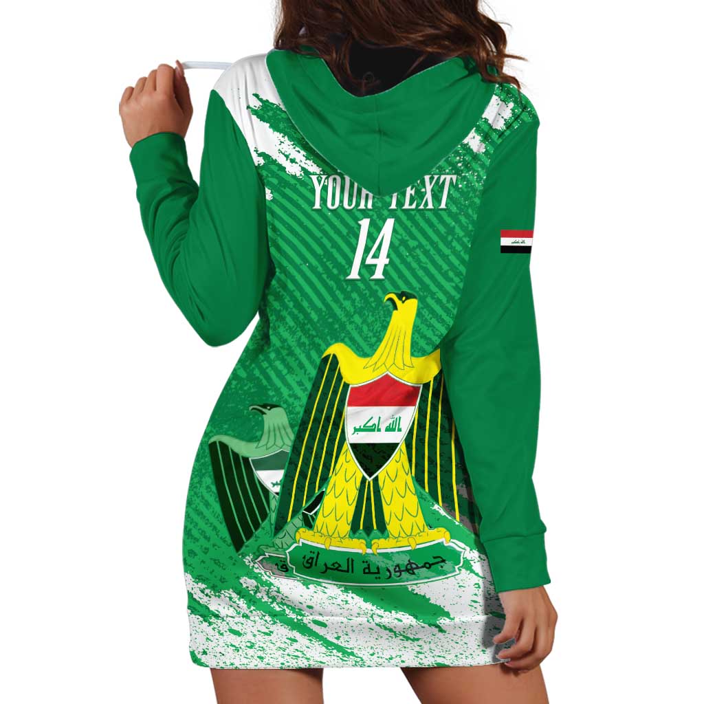 Iraq Football Custom Hoodie Dress Come On Lions of Mesopotamia