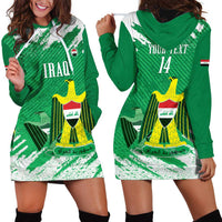 Iraq Football Custom Hoodie Dress Come On Lions of Mesopotamia