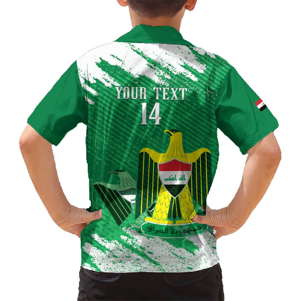 Iraq Football Custom Kid Hawaiian Shirt Come On Lions of Mesopotamia