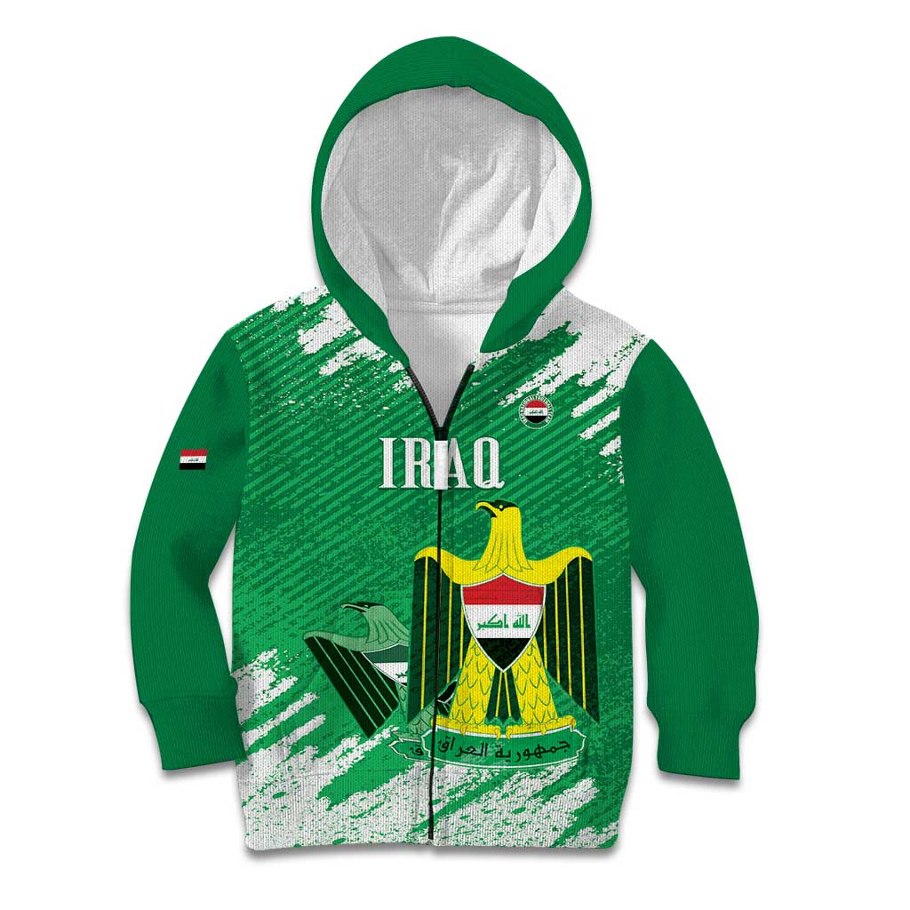 Iraq Football Custom Kid Hoodie Come On Lions of Mesopotamia