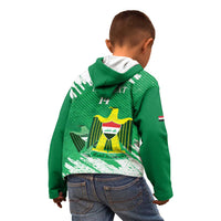 Iraq Football Custom Kid Hoodie Come On Lions of Mesopotamia