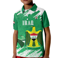 Iraq Football Custom Kid Polo Shirt Come On Lions of Mesopotamia