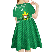 Iraq Football Custom Kid Short Sleeve Dress Come On Lions of Mesopotamia