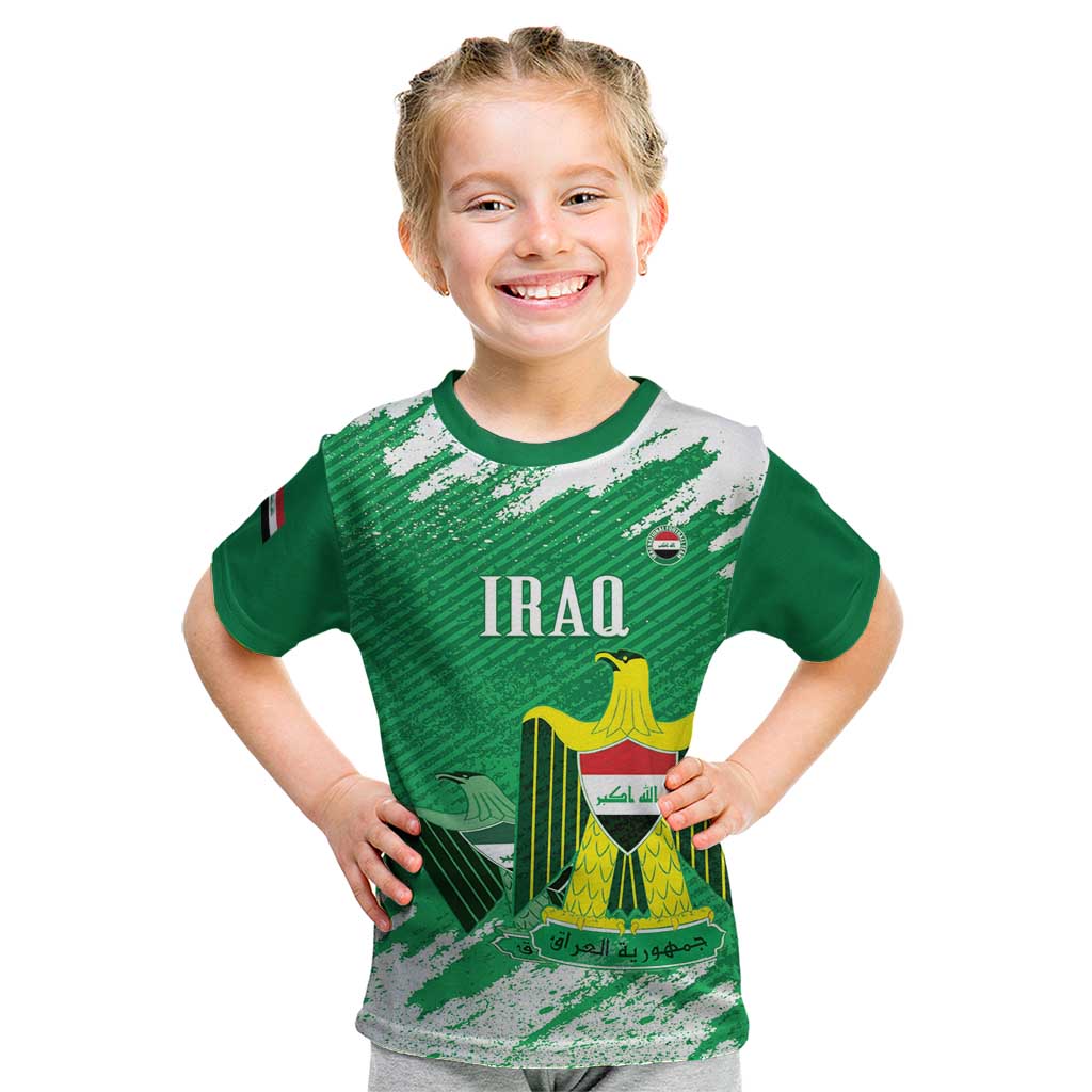 Iraq Football Custom Kid T Shirt Come On Lions of Mesopotamia